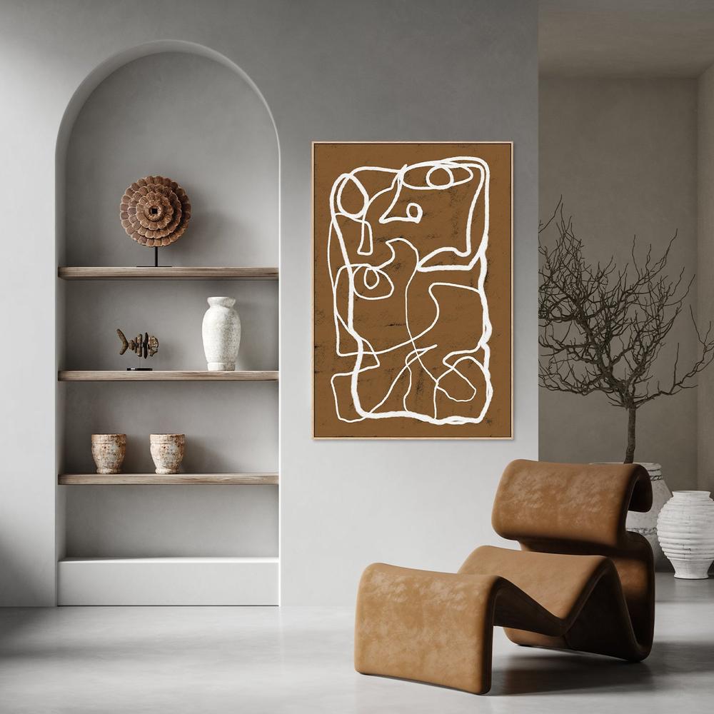 Abstract Brown Imagination-by-Sharyn Bursic-wall-art-print-canvas-poster-framed-Gioia