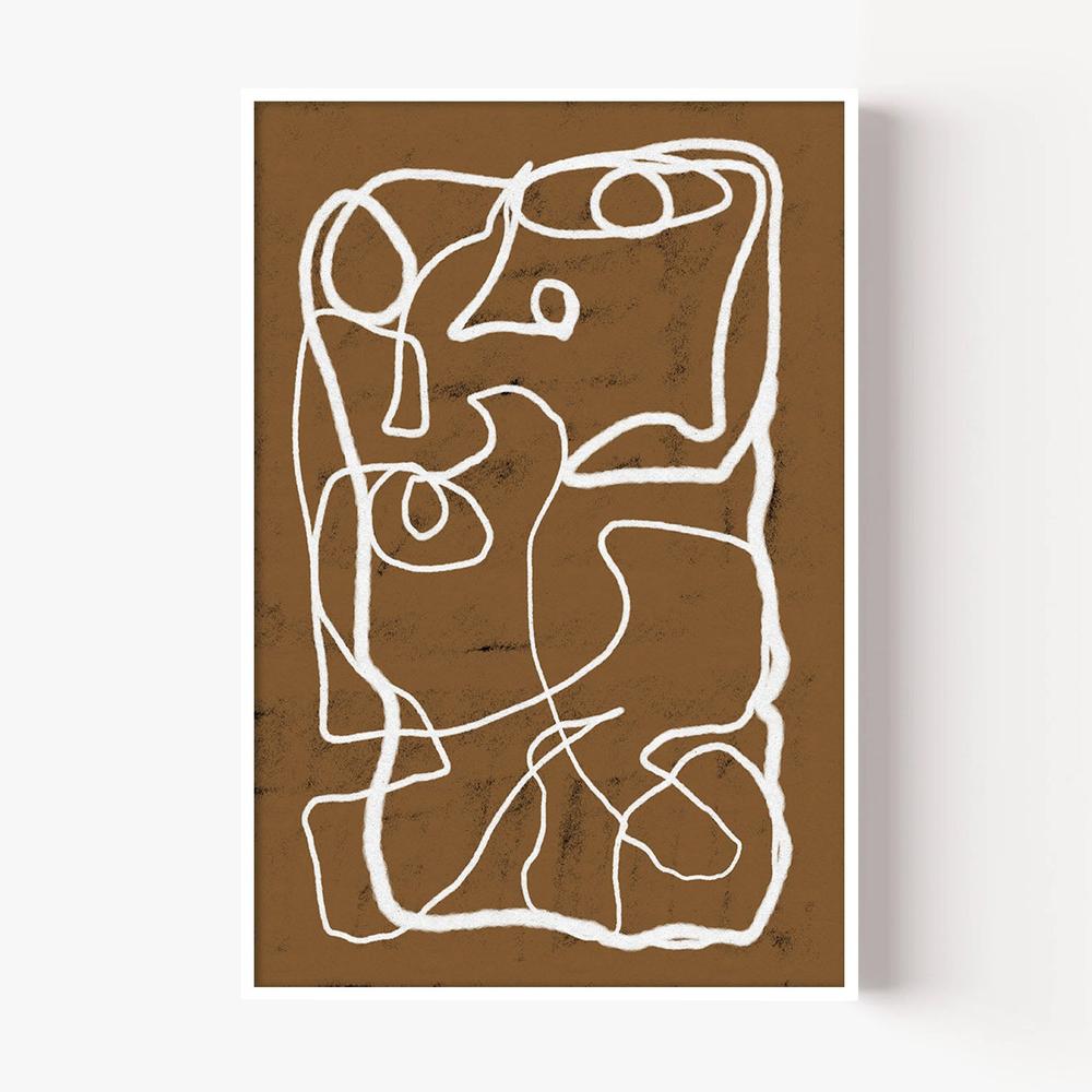 Abstract Brown Imagination-by-Sharyn Bursic-wall-art-print-canvas-poster-framed-Gioia