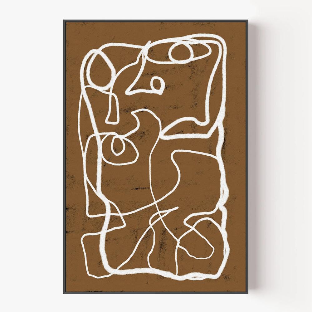Abstract Brown Imagination-by-Sharyn Bursic-wall-art-print-canvas-poster-framed-Gioia