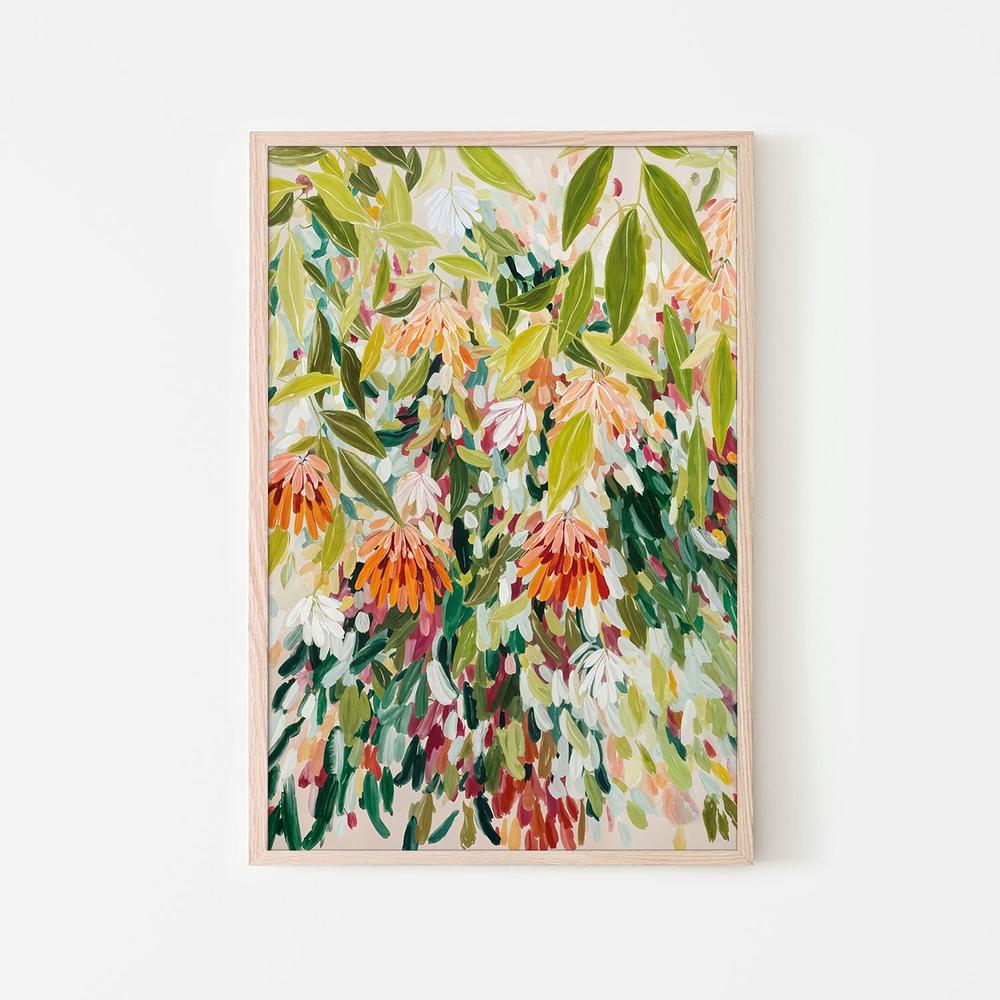 Abstract Floral Garden-by-Edie-wall-art-print-canvas-poster-framed-Gioia