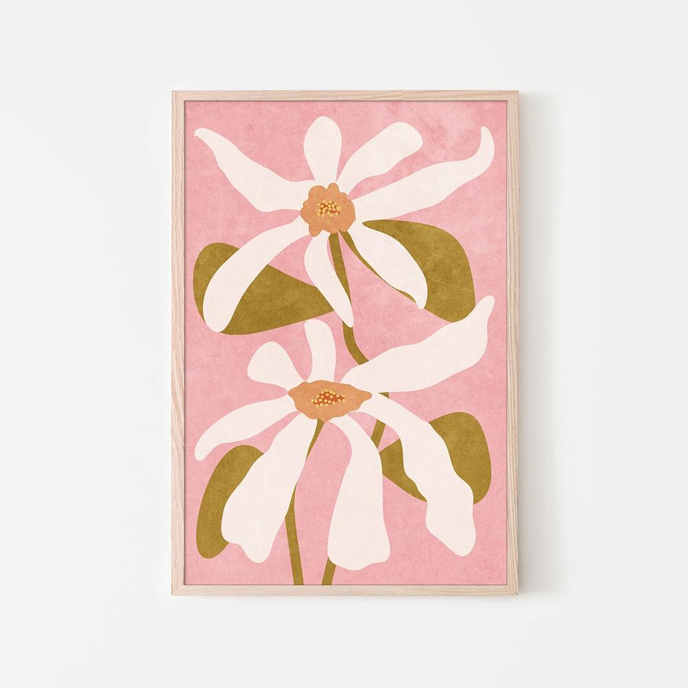 Abstract Flowers, Style A-by-Raissa Oltmanns-wall-art-print-canvas-poster-framed-Gioia