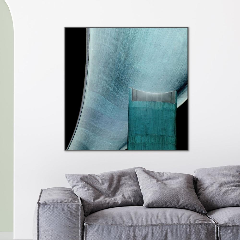 Abstract Teal Forms-by-Christina Sillen-wall-art-print-canvas-poster-framed-Gioia