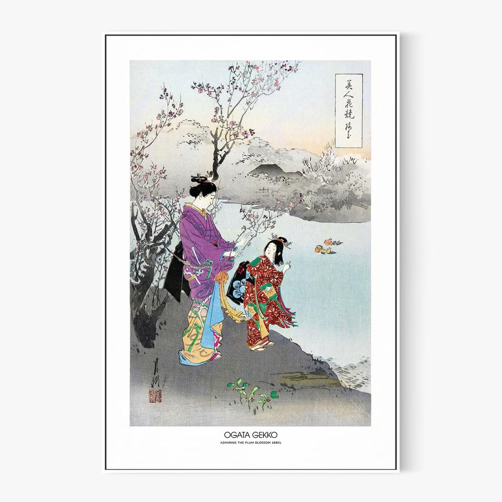 Admiring the Plum Blossom-by-Ogata Gekko-wall-art-print-canvas-poster-framed-Gioia