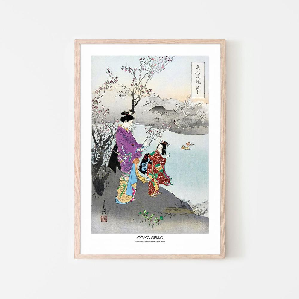 Admiring the Plum Blossom-by-Ogata Gekko-wall-art-print-canvas-poster-framed-Gioia