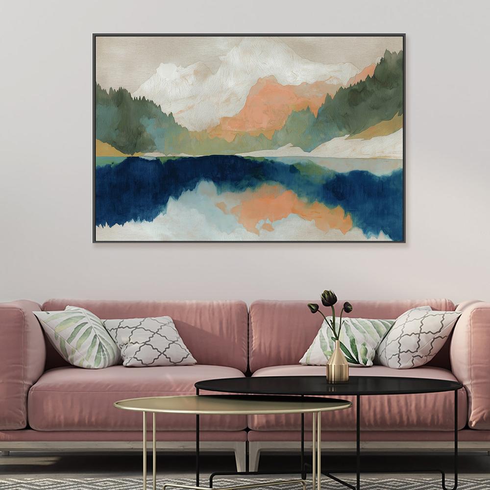 Alpine Autumn Lake Reflection-by-Jordão de Abreu-wall-art-print-canvas-poster-framed-Gioia