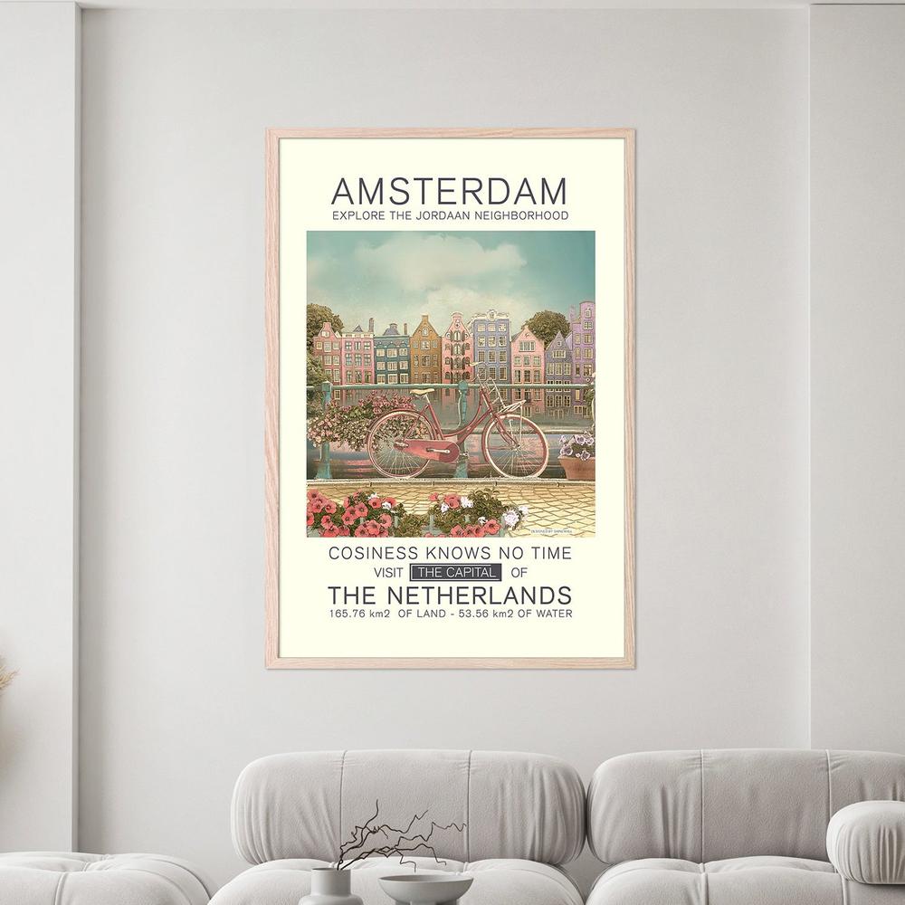 Amsterdam Canal Bicycle-by-Dion Gem-wall-art-print-canvas-poster-framed-Gioia