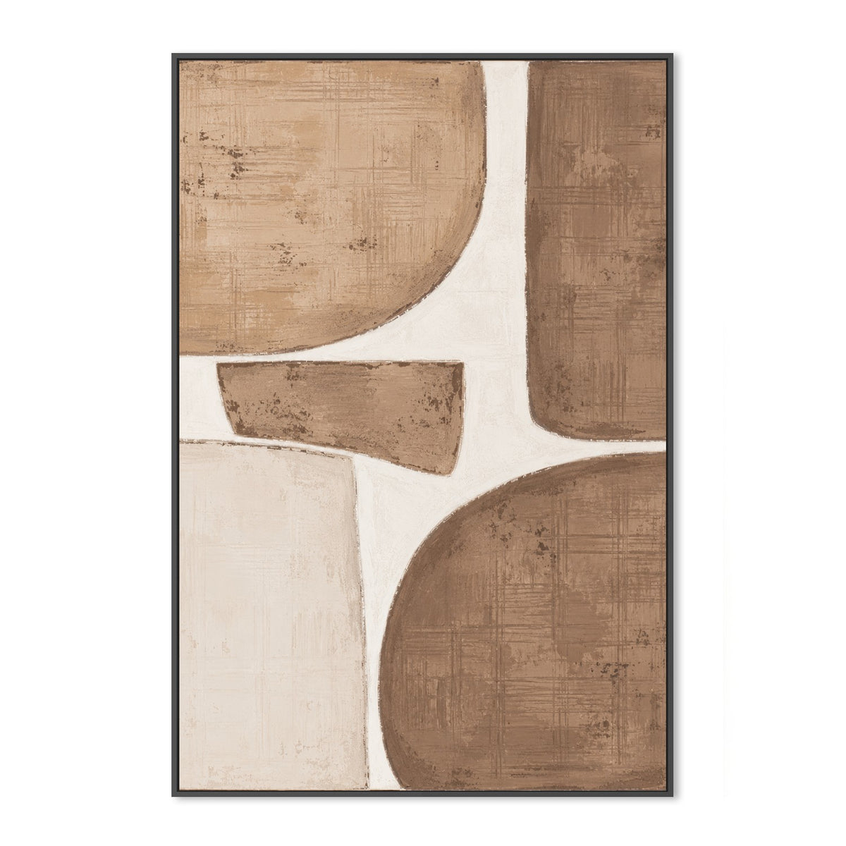 Neutral abstract organic geometric blocks, style B