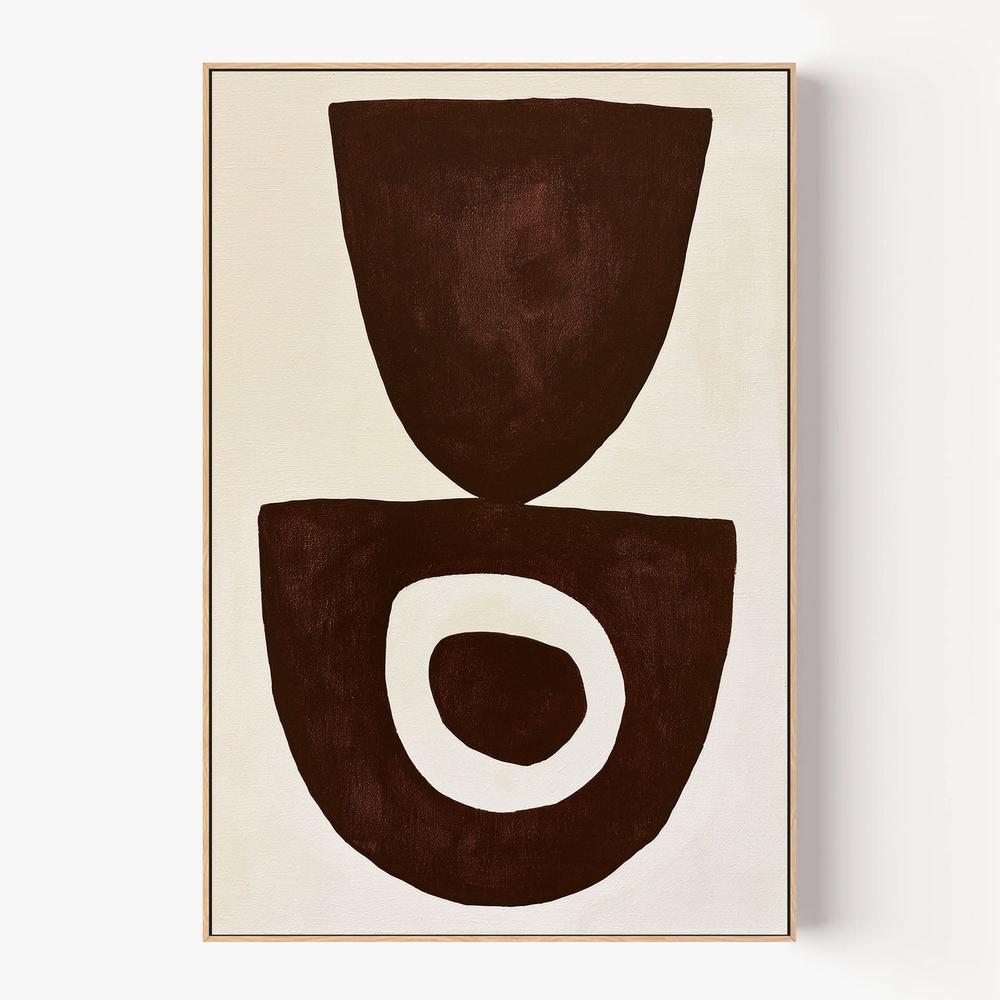 Balance in Brown-by-Lady Hana-wall-art-print-canvas-poster-framed-Gioia