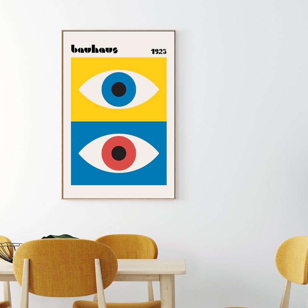 Bauhaus Geometric Eyes-by-Retrodrome-wall-art-print-canvas-poster-framed-Gioia