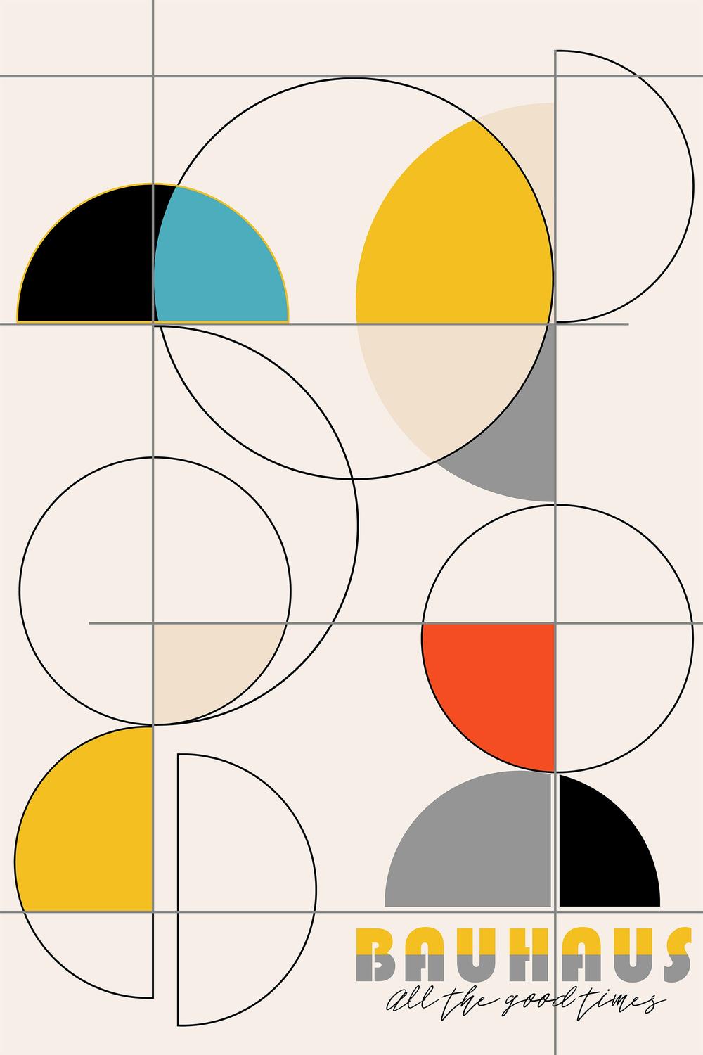 Bauhaus Geometric Shapes-by-CATS AND DOTZ-wall-art-print-canvas-poster-framed-Gioia