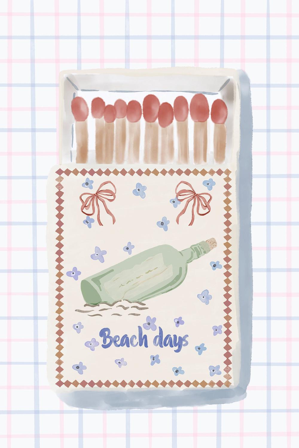 Beach Days Matchbox-by-Radhika Modi-wall-art-print-canvas-poster-framed-Gioia