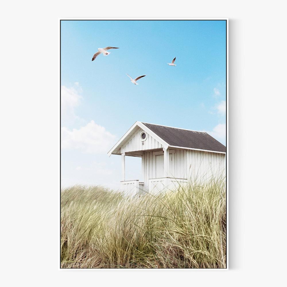 Beach Hut-by-Gal Pittel-wall-art-print-canvas-poster-framed-Gioia