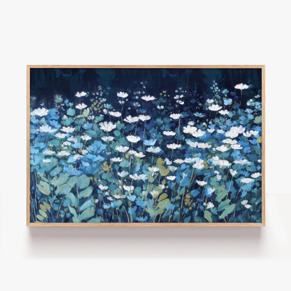 Blue Floral Field, Style A-by-Gioia Template-wall-art-print-canvas-poster-framed-Gioia