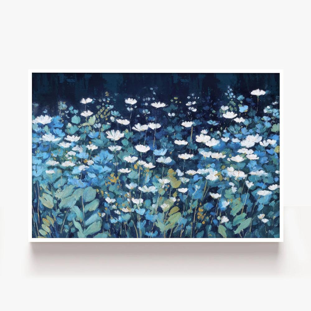 Blue Floral Field, Style A-by-Gioia Template-wall-art-print-canvas-poster-framed-Gioia