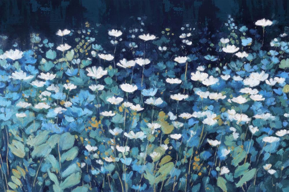 Blue Floral Field, Style A-by-Gioia Template-wall-art-print-canvas-poster-framed-Gioia