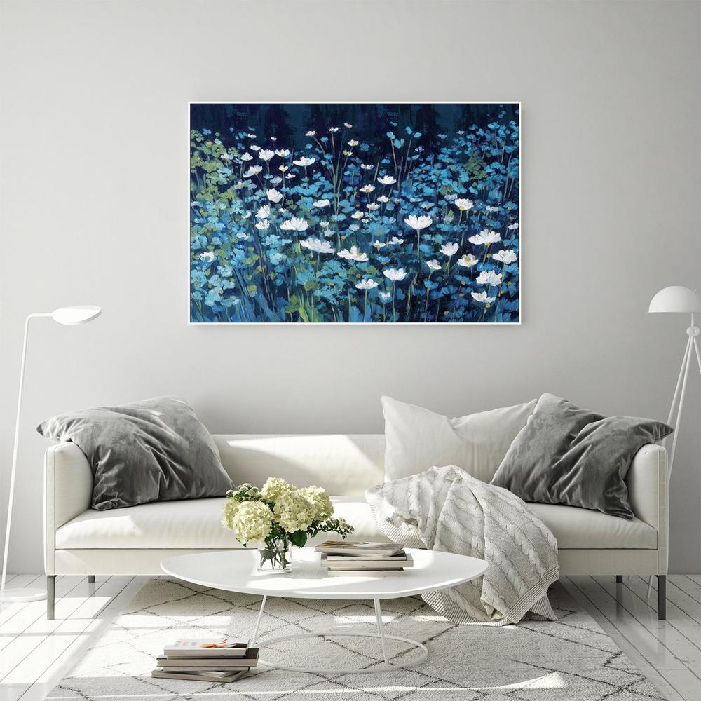 Blue Floral Field, Style B-by-Gioia Template-wall-art-print-canvas-poster-framed-Gioia