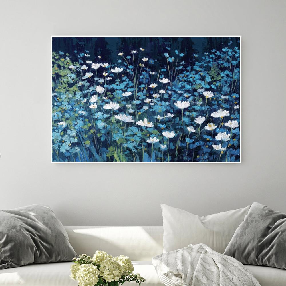 Blue Floral Field, Style B-by-Gioia Template-wall-art-print-canvas-poster-framed-Gioia
