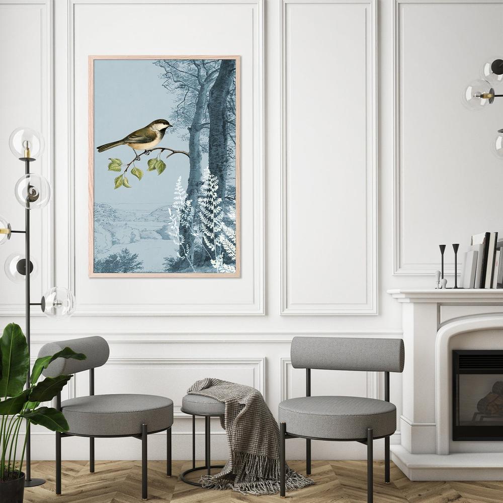 wall-art-print-canvas-poster-framed-Blue Forest Bird-8