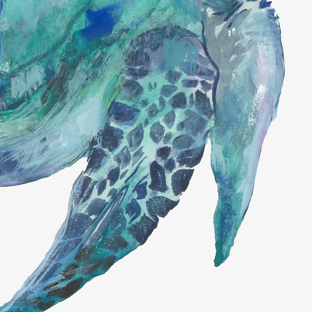 Blue Great Sea Turtle, Style A-by-Jacob Q-wall-art-print-canvas-poster-framed-Gioia