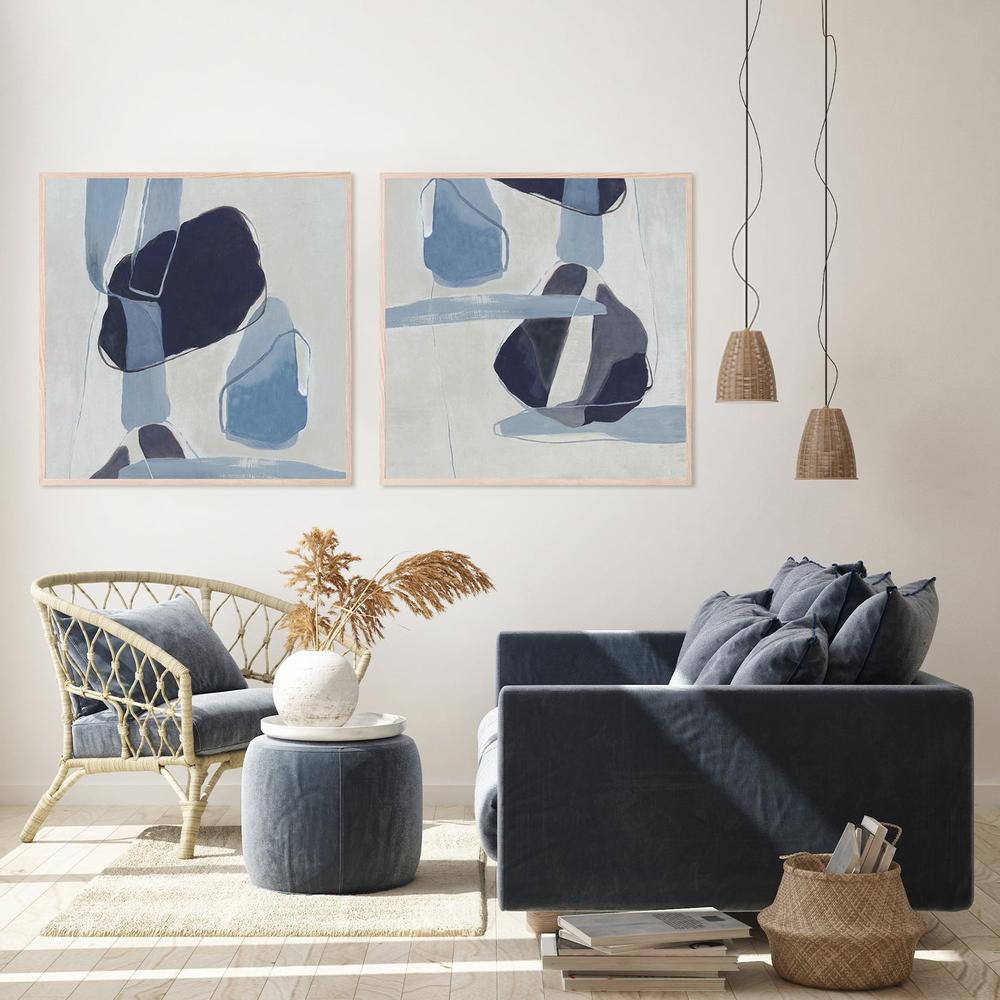 Blue Interaction Pass, Style A & B, Set Of 2-by-Jacob Q-wall-art-print-canvas-poster-framed-Gioia