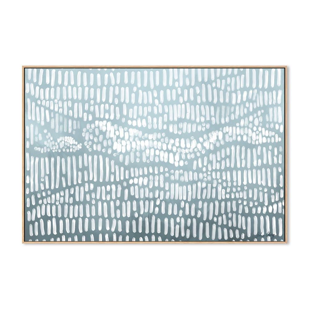 wall-art-print-canvas-poster-framed-Blue Wavy Abstract-4