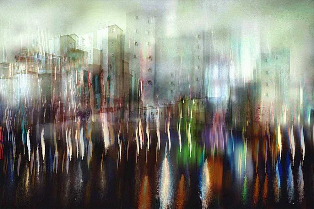 Blurred City Reflections-by-Christina Sillen-wall-art-print-canvas-poster-framed-Gioia