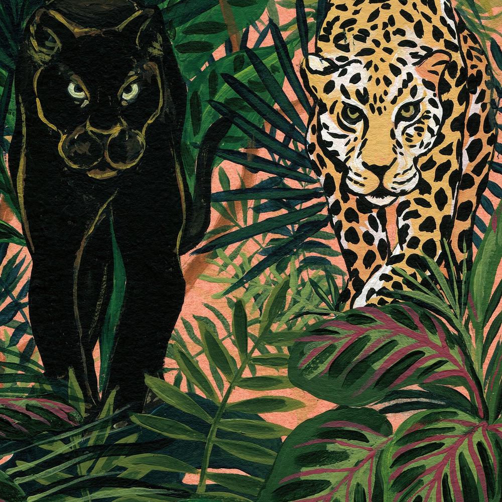 Boho Jungle Prowlers-by-Yvette St. Amant-wall-art-print-canvas-poster-framed-Gioia