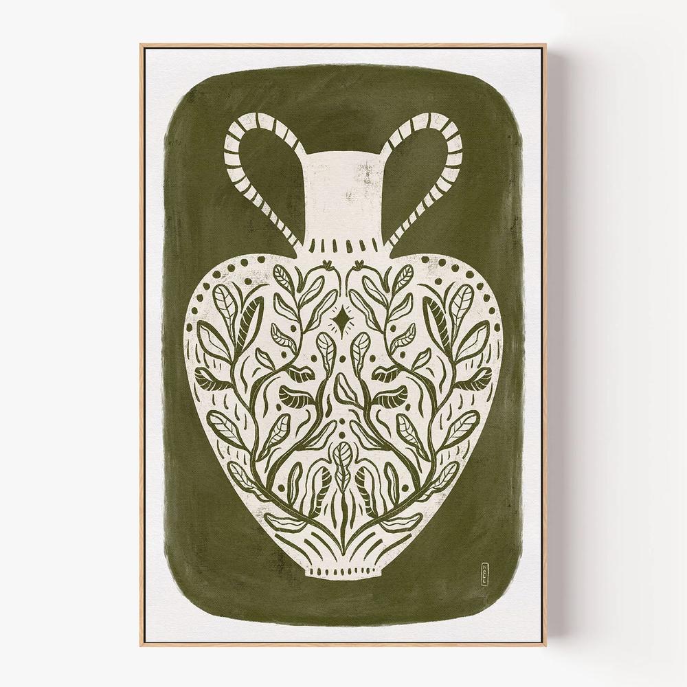 Botanical Folk Vase-by-Dirkie Nell-wall-art-print-canvas-poster-framed-Gioia