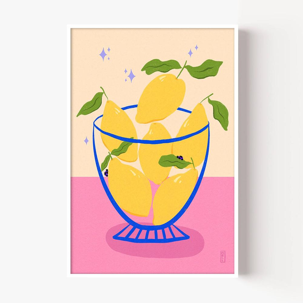 Bright Citrus Still Life-by-Dirkie Nell-wall-art-print-canvas-poster-framed-Gioia