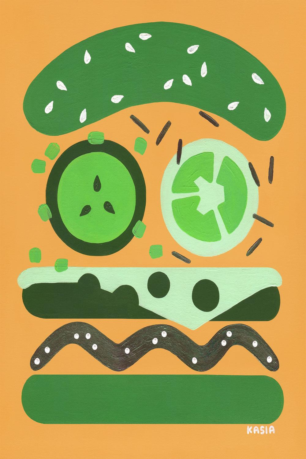Burger for Oscar-by-Kasia Amanda-wall-art-print-canvas-poster-framed-Gioia