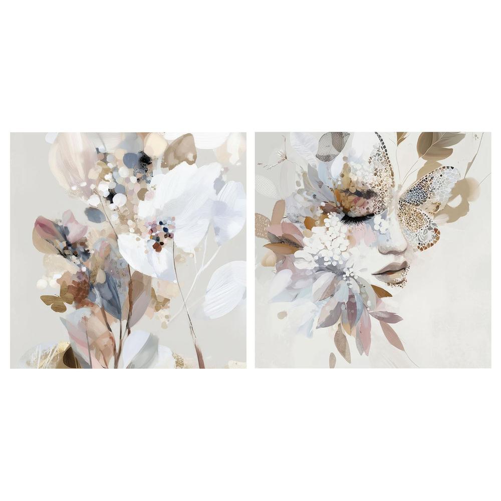 Butterfly Dust & Butterfly Dust, Abstract Pair, Set Of 2-by-Bella Eve-wall-art-print-canvas-poster-framed-Gioia