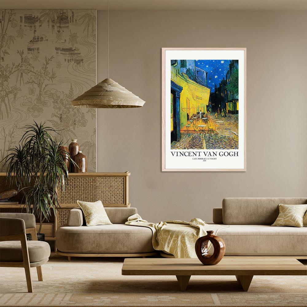 CafAc Terrace At Night-by-Vincent Van Gogh-wall-art-print-canvas-poster-framed-Gioia
