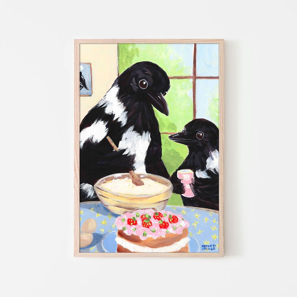 Cake with Mum-by-Meredith Howse-wall-art-print-canvas-poster-framed-Gioia