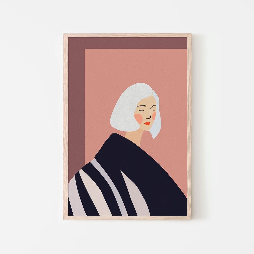 wall-art-print-canvas-poster-framed-Calm Woman Portrait-6