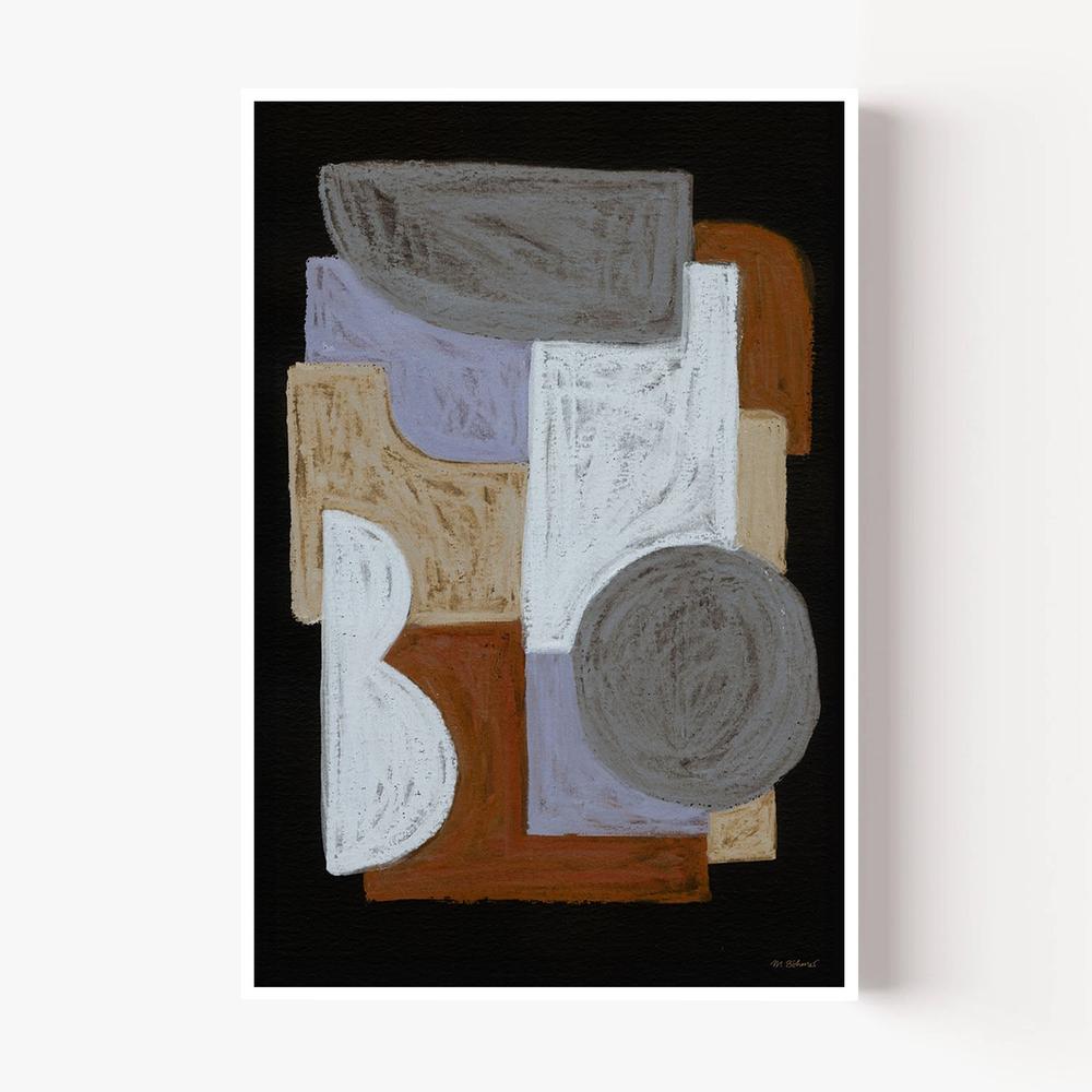 Chalks and Shapes, Style E-by-Mareike Bohmer-wall-art-print-canvas-poster-framed-Gioia