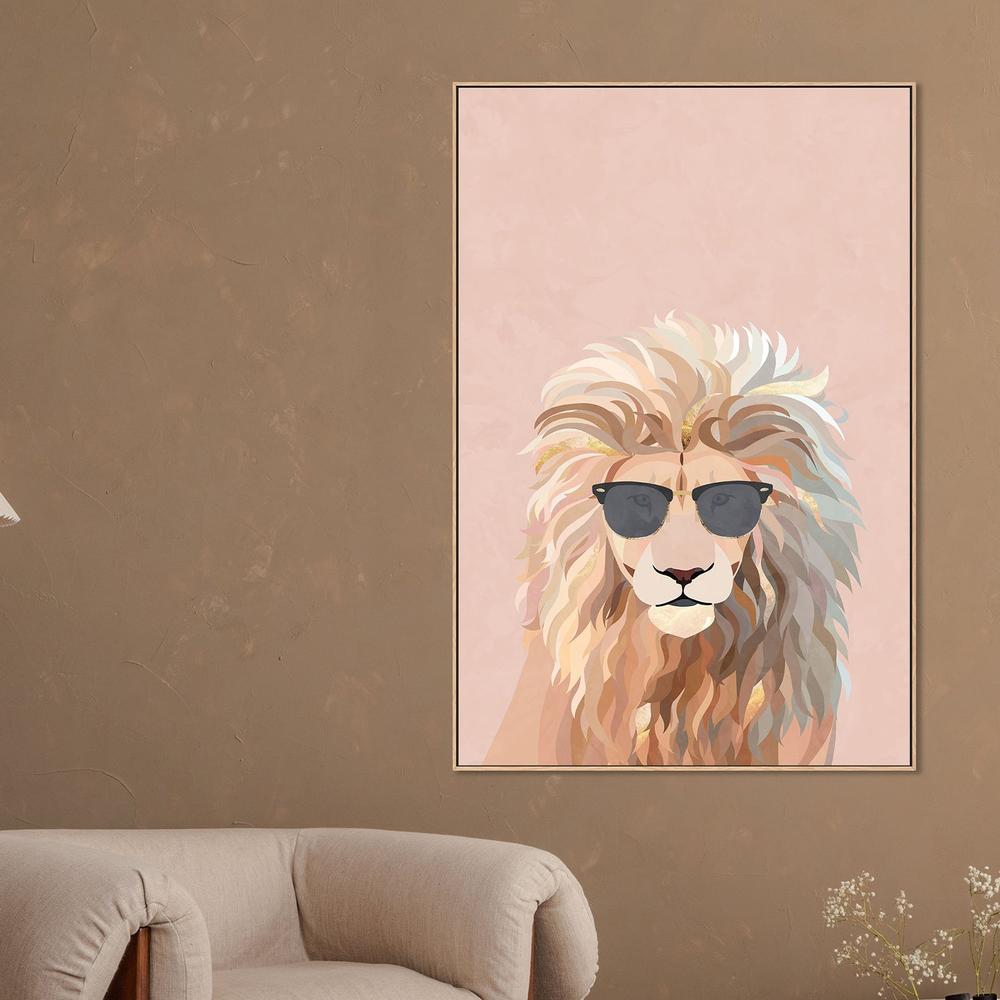 Chic Lion In Sunglasses-by-Sarah Manovski-wall-art-print-canvas-poster-framed-Gioia