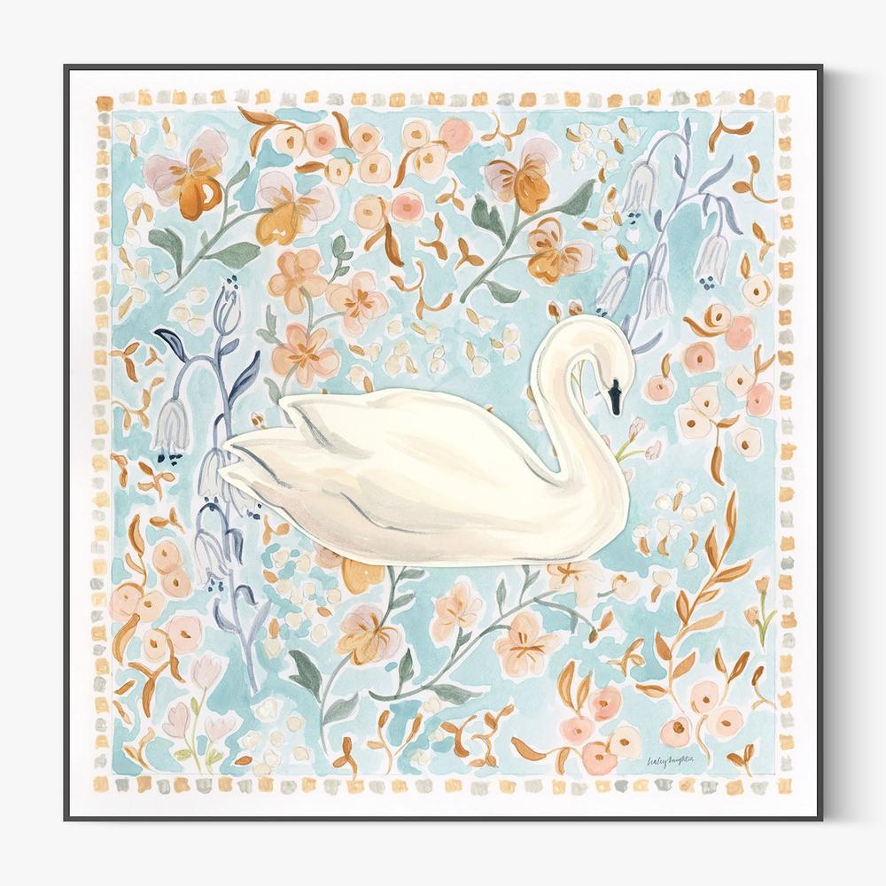 Chinoiserie Swan-by-Haley Knighten-wall-art-print-canvas-poster-framed-Gioia