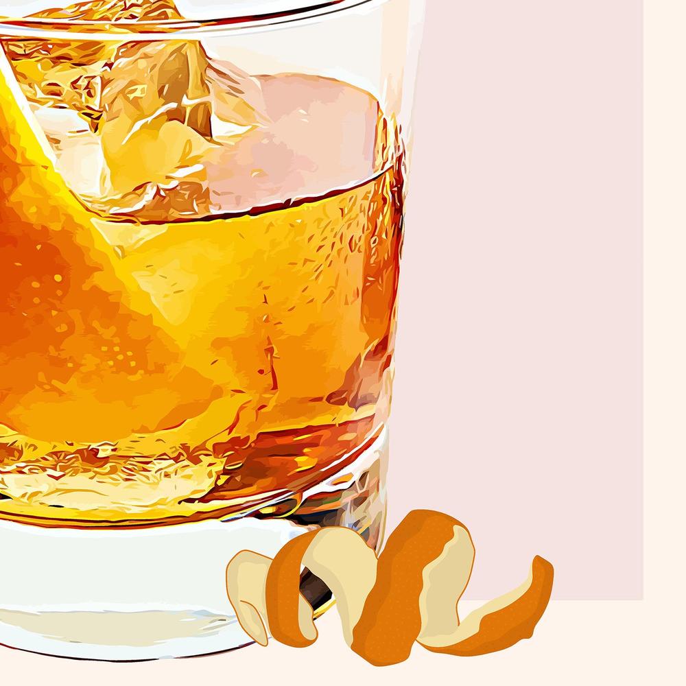 Classic Old Fashioned Cocktail-by-Nazma Khokhar-wall-art-print-canvas-poster-framed-Gioia