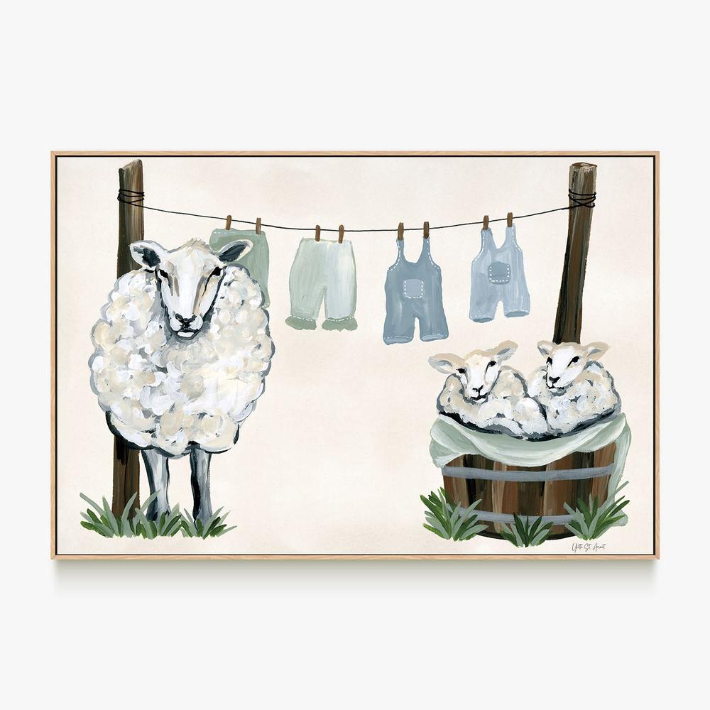 Clothesline Sheep-by-Yvette St. Amant-wall-art-print-canvas-poster-framed-Gioia