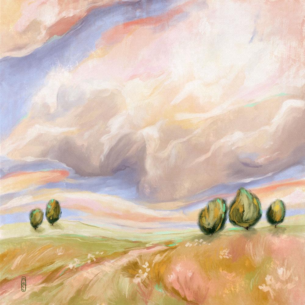 Cloud Riders-by-Lia Nell-wall-art-print-canvas-poster-framed-Gioia