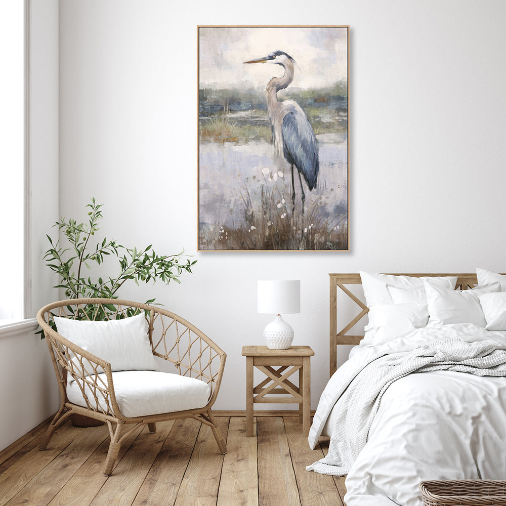 Coastal Heron, Style A-by-Gioia Template-wall-art-print-canvas-poster-framed-Gioia