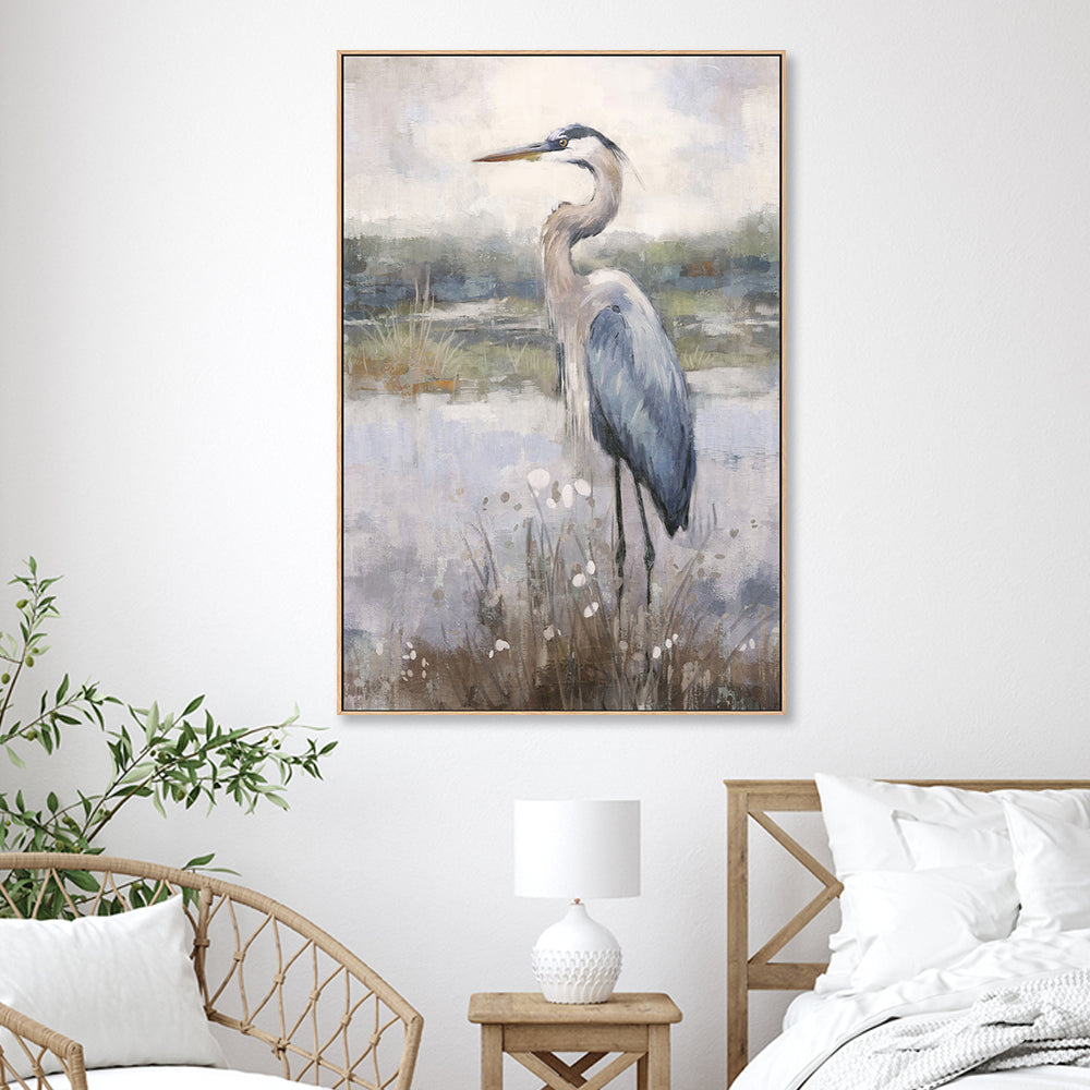 Coastal Heron, Style A-by-Gioia Template-wall-art-print-canvas-poster-framed-Gioia