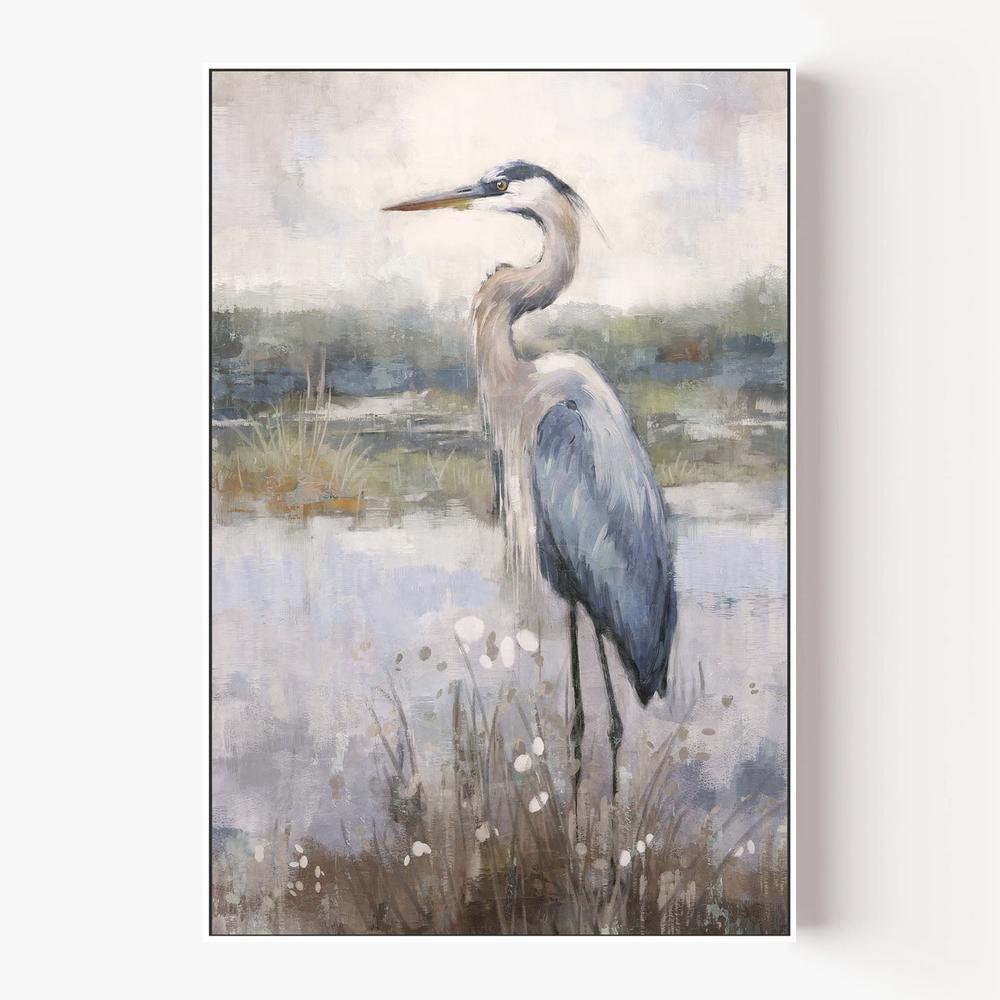 Coastal Heron, Style A-by-Gioia Template-wall-art-print-canvas-poster-framed-Gioia