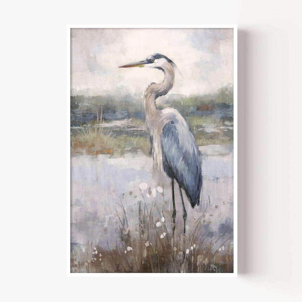 Coastal Heron, Style A-by-Gioia Template-wall-art-print-canvas-poster-framed-Gioia
