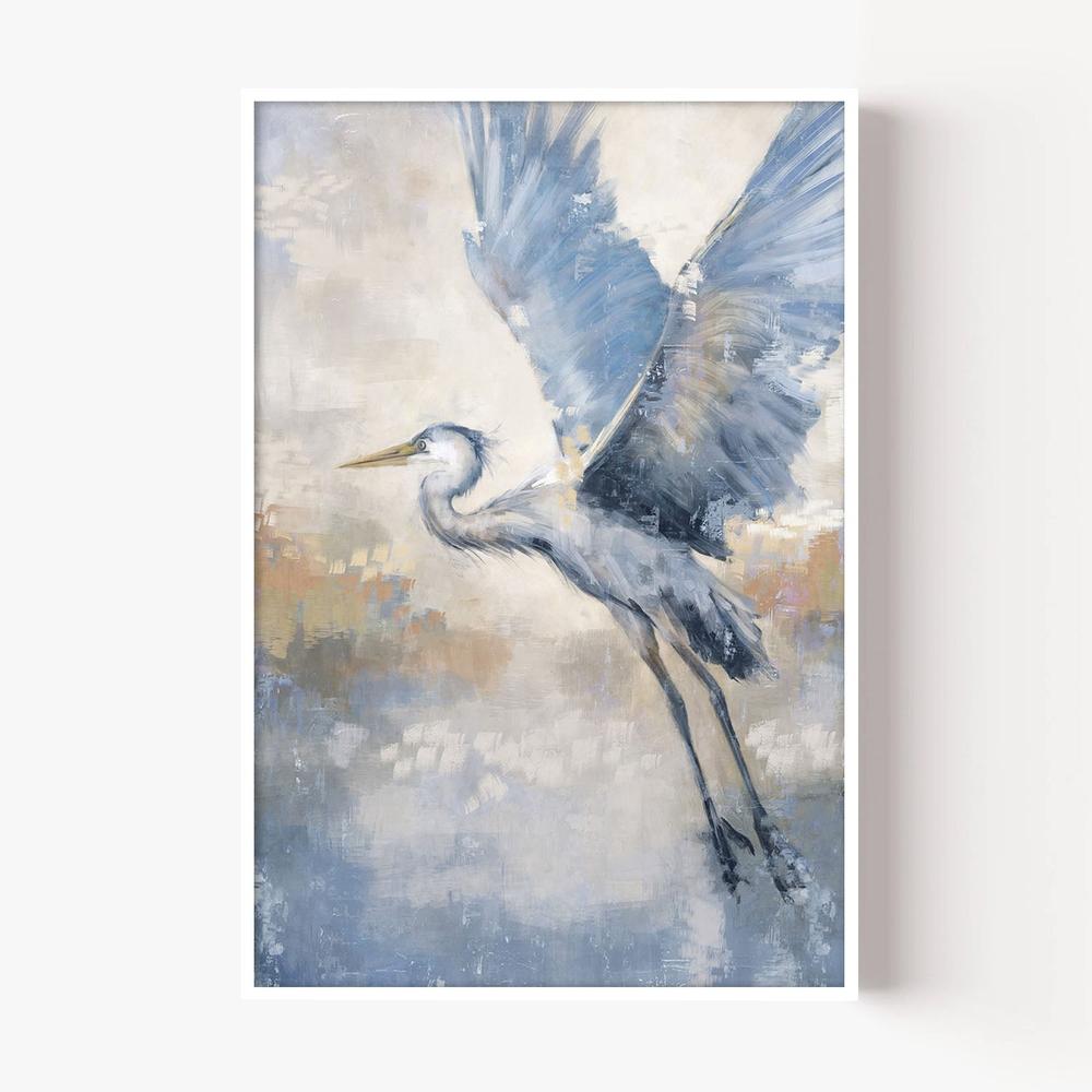Coastal Heron, Style D-by-Gioia Template-wall-art-print-canvas-poster-framed-Gioia