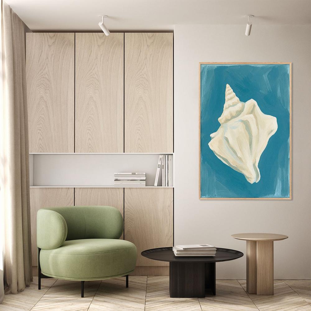 Coastal Scallop Shell-by-Lady Hana-wall-art-print-canvas-poster-framed-Gioia
