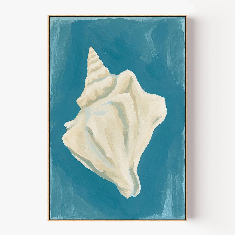 Coastal Scallop Shell-by-Lady Hana-wall-art-print-canvas-poster-framed-Gioia