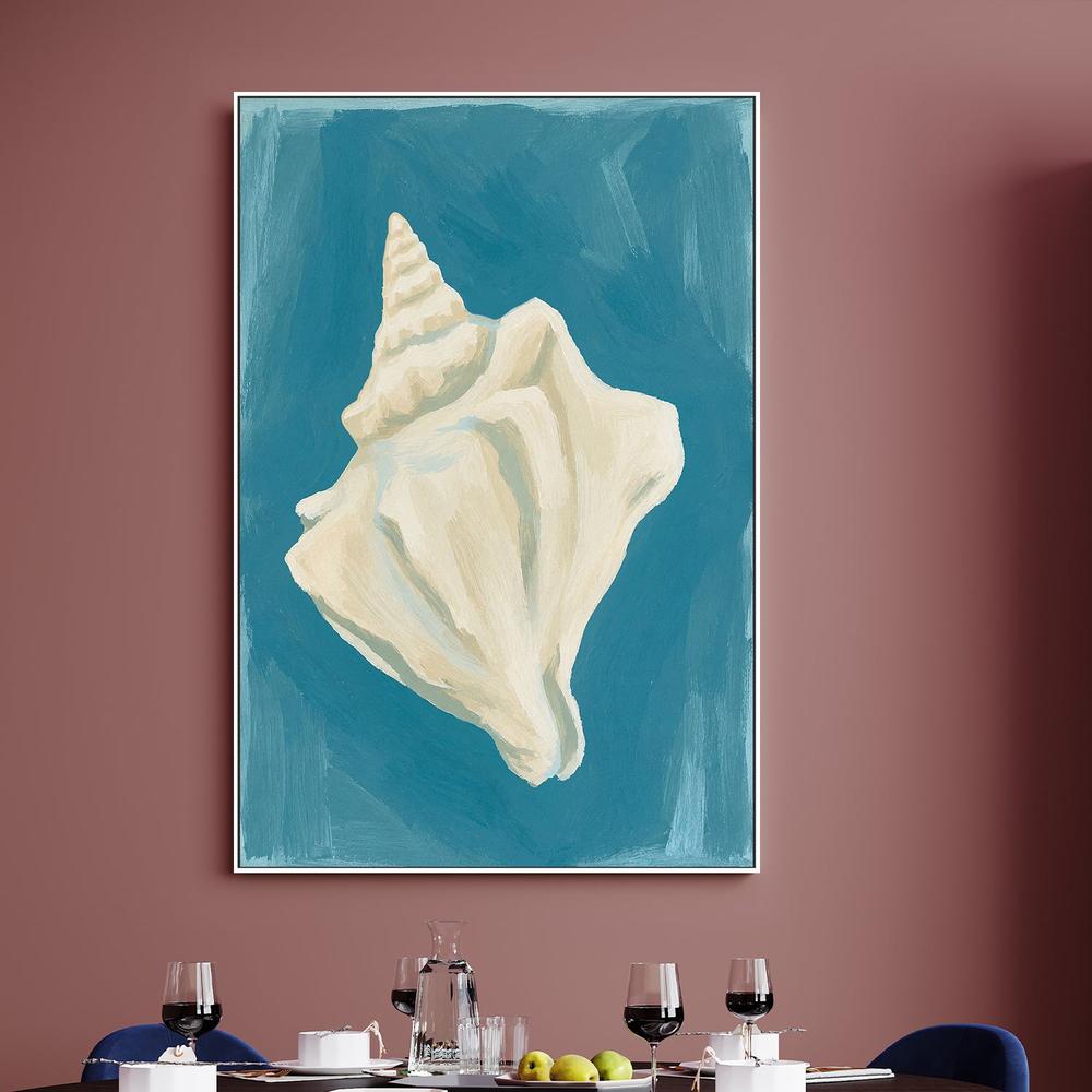 Coastal Scallop Shell-by-Lady Hana-wall-art-print-canvas-poster-framed-Gioia