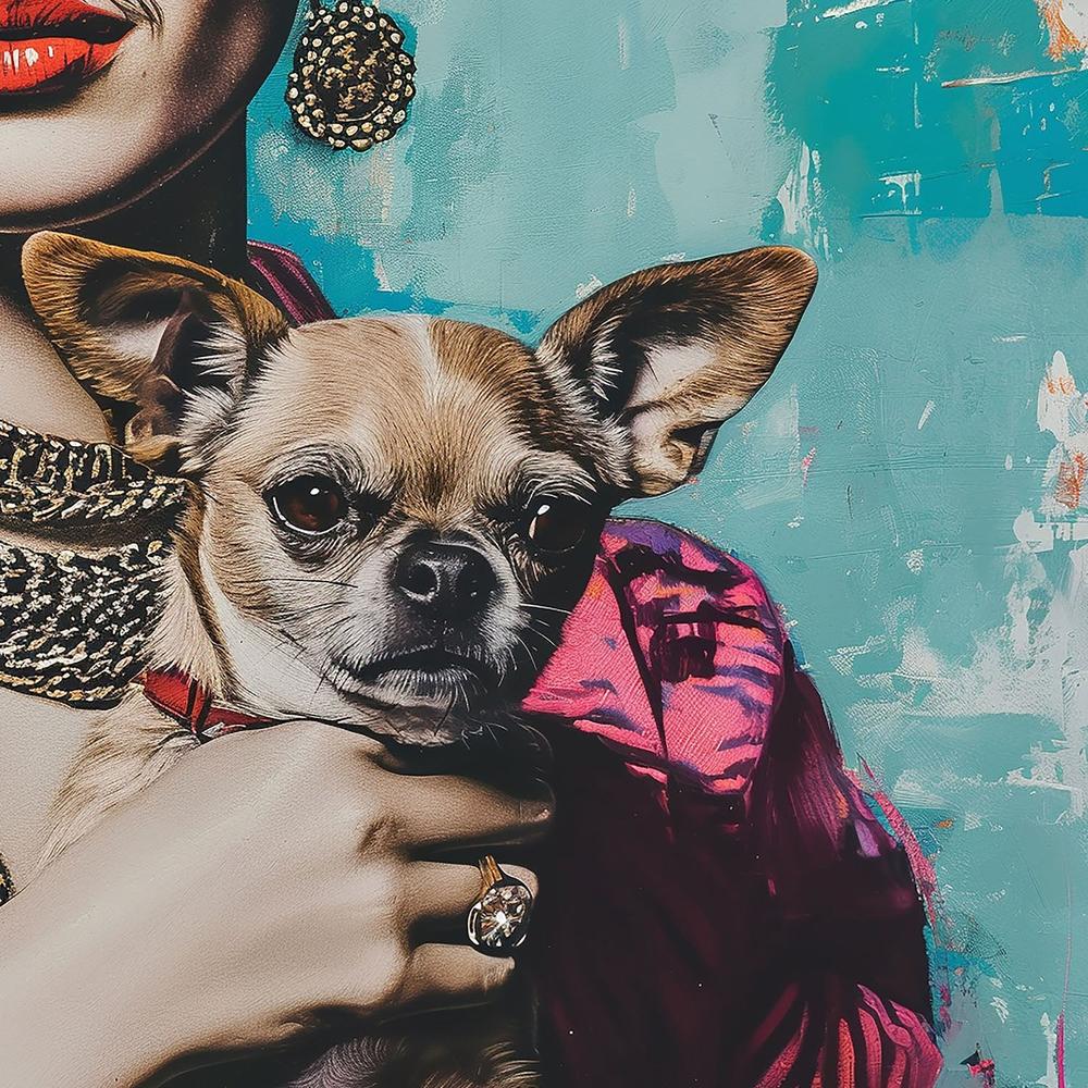 Colorful Portrait Chihuahua-by-SHANDU-wall-art-print-canvas-poster-framed-Gioia
