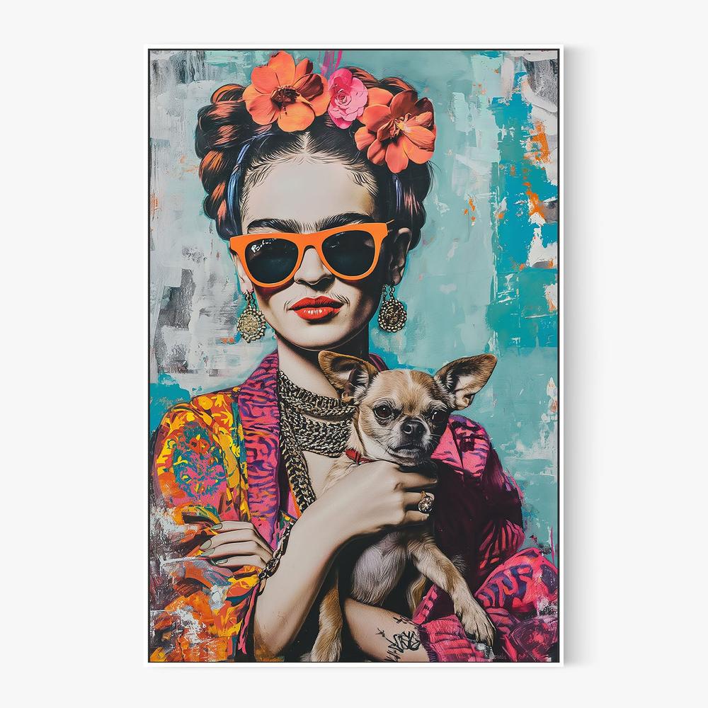 Colorful Portrait Chihuahua-by-SHANDU-wall-art-print-canvas-poster-framed-Gioia